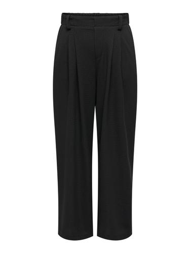 ONLCRISTINA HW WAFFLE WIDE PANT CC PNT XL/32 Weiter Beinschnitt - Black