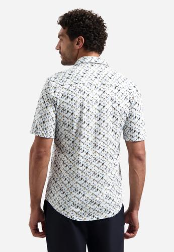 Shirt Short Sleeve Jersey Allover Printed XL Regular Fit - Blue