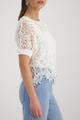 Pullover mit Spitzenmuster 44 - Cream