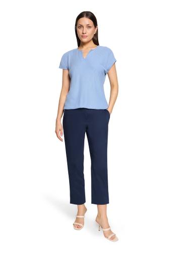 Casual-Shirt XXL Lässig - Blau/weiß