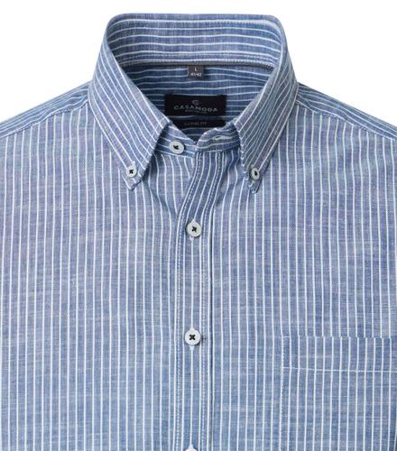Freizeithemd Kurzarm L Casual Fit - Blau