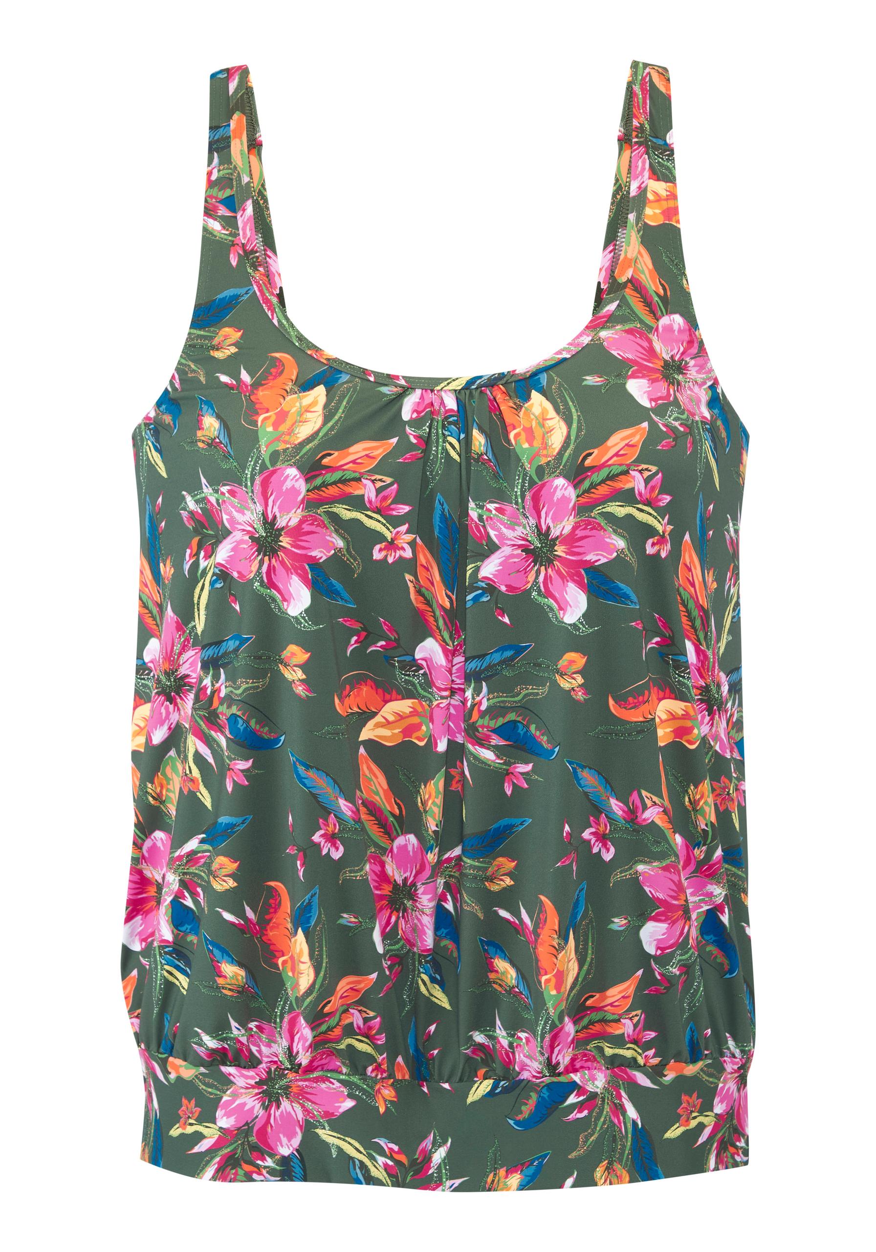LASCANA Oversize-Tankini-Top 44 - Oliv Print