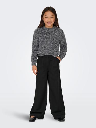 KOGPIUMO GLITTER L/S O-NECK KNT 146/152 Normal geschnitten - Black