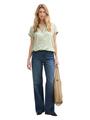 Loose Fit Bluse mit Streifenmuster 40 Loose Fit - True Green White Thin Stripe