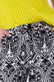 Palazzo-Hose mit Ornament-Muster 42 - Schwarz Gemustert