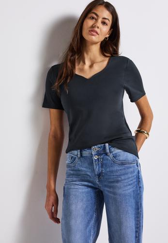 T-Shirt mit Herzausschnitt 38 - Deepwater Blue