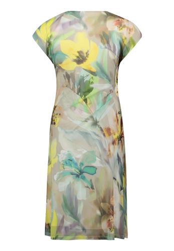 Mesh-Kleid 46 Figurnah - Mint/Nature