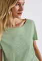T-Shirt mit Wording Print 38 - Soft Jade Green