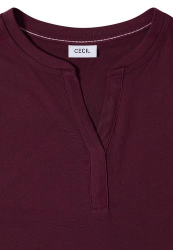 Shirt mit Split Neck im Tunika-Look