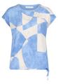 Patchwork-Shirt S Lässig - Blau/Weiß