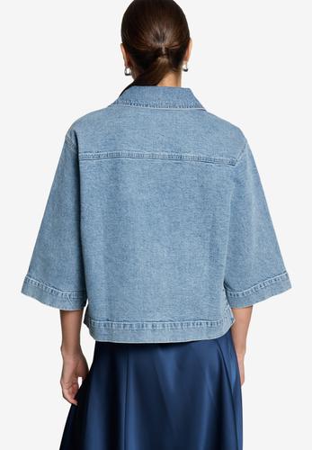 Blazer-Jacke im Jeans-Look