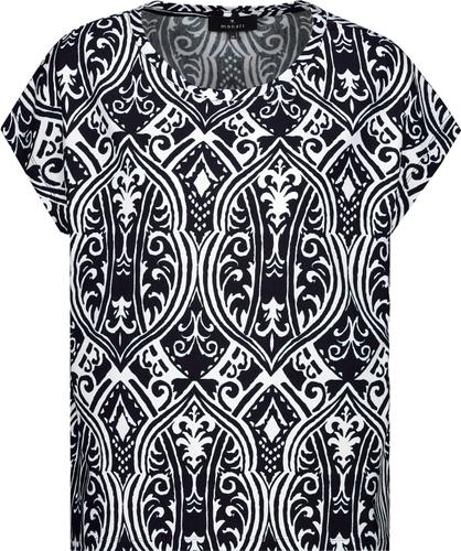 T-Shirt mit Ornament-Muster 36 - Schwarz Gemustert