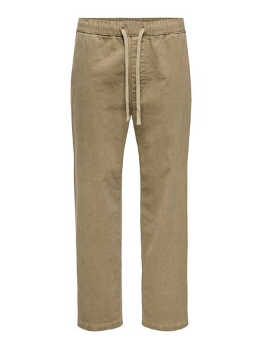 ONSFADE LOOSE 0188 STRING CORD PANT XL Locker geschnitten - Chinchilla