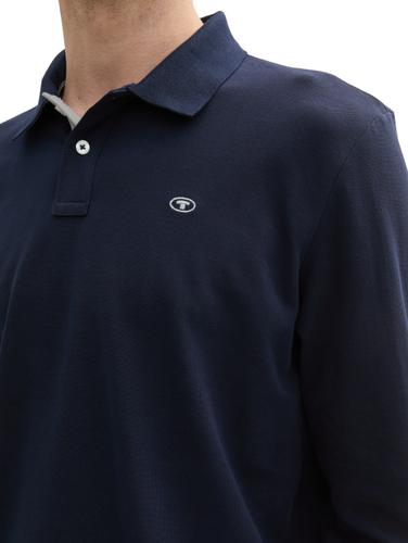 Longsleeve Piqué Poloshirt M Regular Fit - Sky Captain Blue