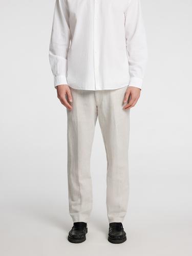 SLH196-STRAIGHT LEROY LINEN BLD PNT NOOS M Gerade geschnitten - Pure Cashmere