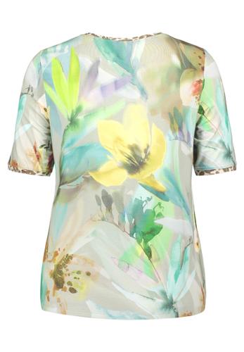 Printshirt 44 Tailliert - Mint/nature