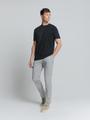 T-Shirt Crewneck Small Pin Stripe M Regular Fit - Deep Blue