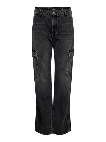ONLJUNE HW CARGO DNM DOT117 28/32 Gerade geschnitten - Washed Black