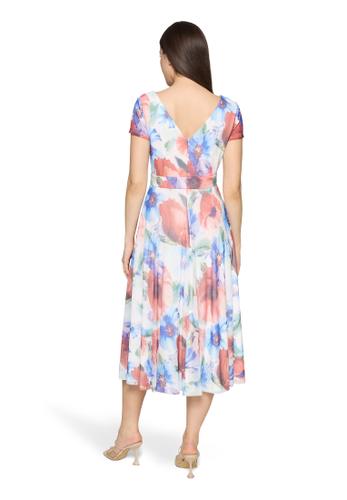 Cocktailkleid 44 Ausgestellt - Blau/Rot