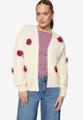 Strickjacke mit bunten 3D Blumen