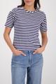 T-Shirt mit Streifen 40 - Marine Ringel