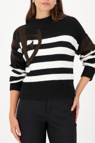 Strickpullover mit Emblem