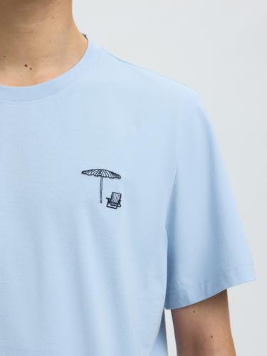 SLHASPEN EMB SS O-NECK TEE