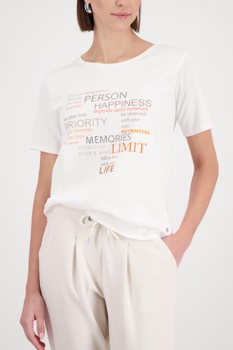 T-Shirt mit Strasssteinen 40 - Off-white