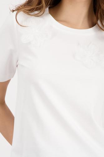 T-Shirt mit 3D-Blumen