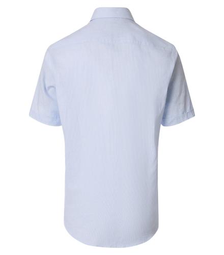 Leinenhemd Kurzarm XXL Comfort Fit - Blau