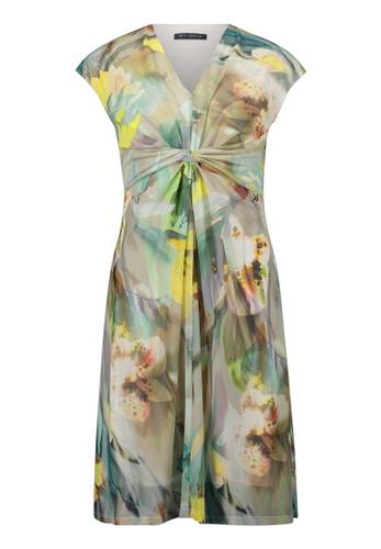 Mesh-Kleid 46 Figurnah - Mint/Nature