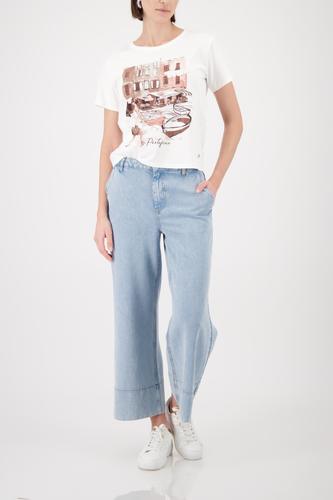 T-Shirt mit City-Print 38 - Cream
