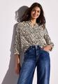Print-Bluse mit Tapedetails 40 - Moonstone Sand