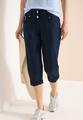 Mid Waist Casual Fit Hose mit Turn Up 28/3/4 Hosen - Universal Blue
