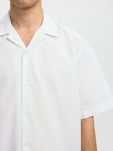 SLHRLXOXFORD SS SHIRT RESORT XL Locker geschnitten - White