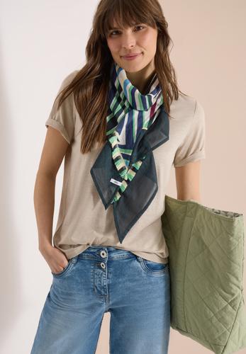 Dreieckstuch mit grafischem Muster One size - Palm Breeze Green