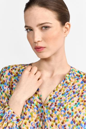 Kleid mit V-Ausschnitt - Bunt / 38