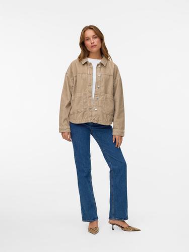 VMJAMIE LS CORDUROY SHACKET MIX NOOS M - Silver Mink