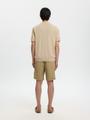 SLHMATTIS SS LINEN BLEND OPEN POLO NOOS M Normal geschnitten - Oatmeal