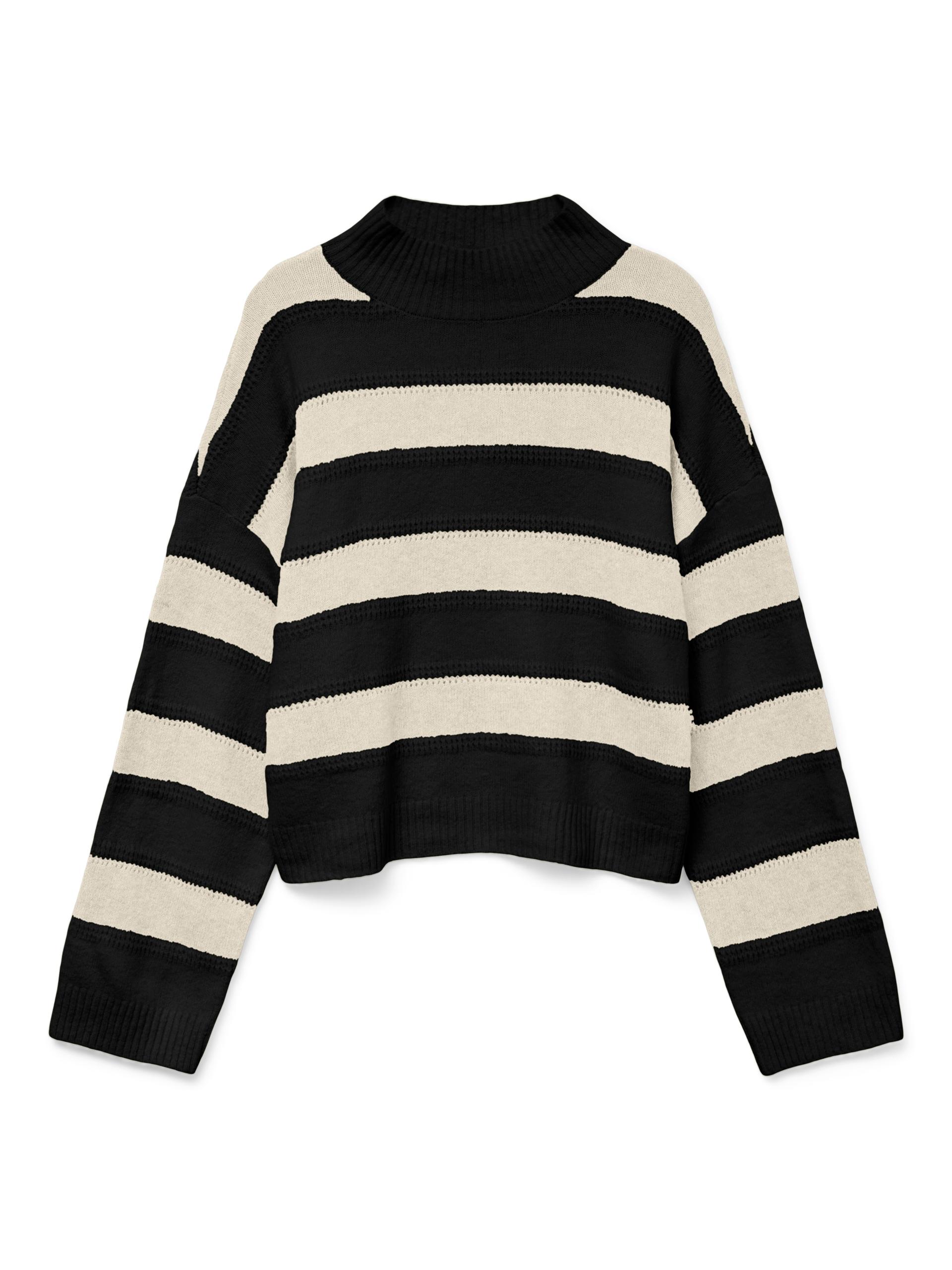 VMINEZ LS HIGHNECK SHORT PULLOVER BOO XL Normal geschnitten - Black