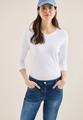 Mid Waist Slim Leg Jeans im Casual Fit 33/7/8 Hosen - Mid Blue Used Wash