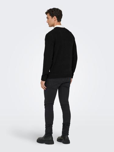 ONSETHAN LIFE REG 7 CREW KNIT NOOS