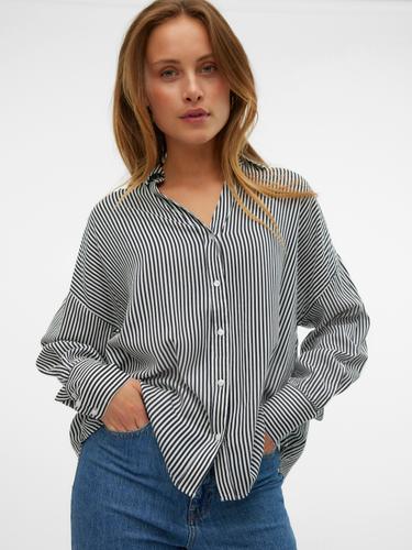VMBUMPY L/S OVERSIZE SHIRT WVN GA M Locker geschnitten - Snow White