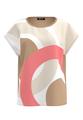 Blusenshirt NOS mit grafischem Design 44 - Tangerine/affogato/ecru/cream