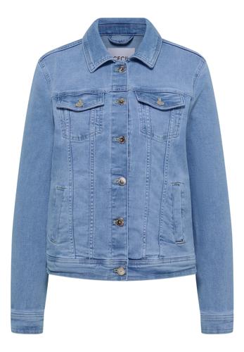 Jeansjacke mit Brusttaschen und Knöpfen L - Light Blue Washed