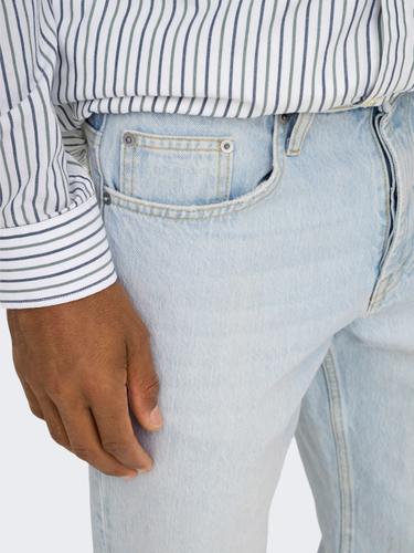 ONSEDGE STRAIGHT LB 9393 DOT DNM NOOS 33/32 Gerade geschnitten - Light Blue Bleached Denim