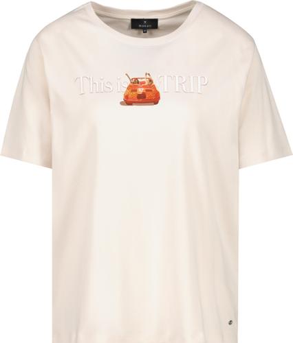 T-Shirt mit Cabrio-Print 38 - Champagne Beige
