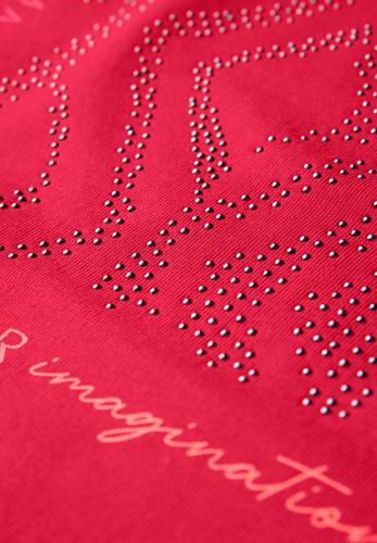 Shirt mit Glitzer-Print S - Glazed Apple Red