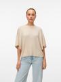 VMBARBADOS SS V-BACK PULLOVER GA SE M Normal geschnitten - Oatmeal