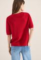 Kurzarm Pullover mit Struktur S - Glazed Apple Red